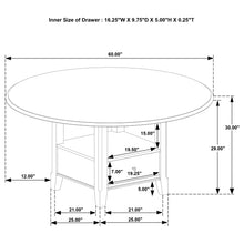 Load image into Gallery viewer, Fulton - Round Dining Table With Drawer - Dark Brown
