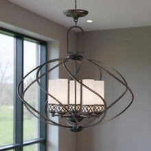Load image into Gallery viewer, 24'' Five Light Dimmable Chandelier With Shades - Bronze
