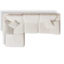 Load image into Gallery viewer, Cloud Sectional Couch, Convertible With Ottoman, 3 Seater Modular Design
