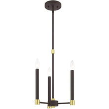 Load image into Gallery viewer, 19" Three Light Dimmable Chandelier With Shades - Bronze
