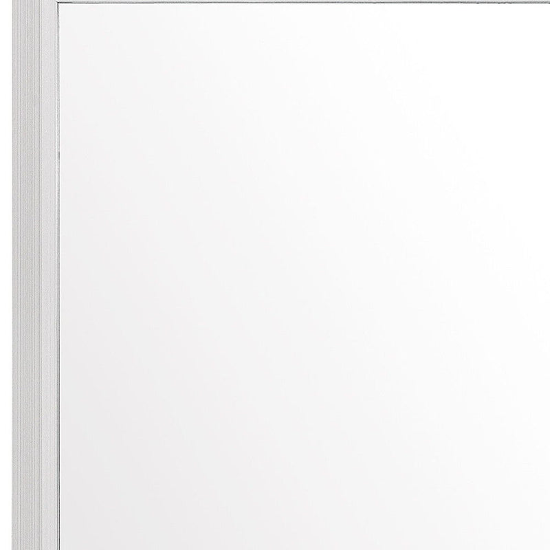 35" Framed Dresser Mirror - White
