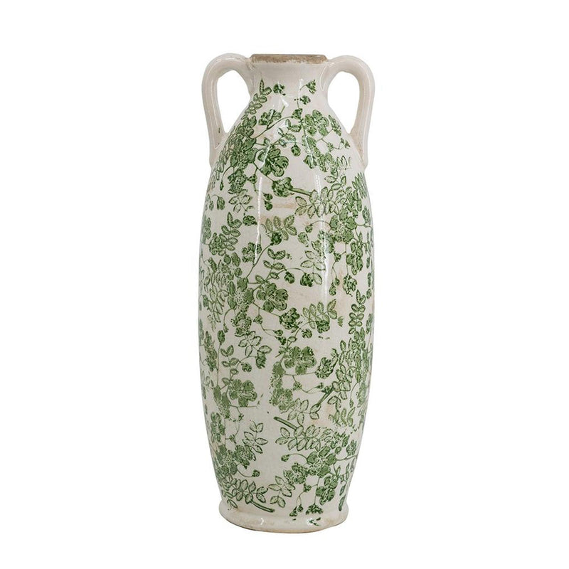 Leaf Amphora Table Vase (576732) - Green / White