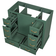 Load image into Gallery viewer, Modern Bathroom Vanity Base Only, 6 Drawer Storage With Adjustable Shelf
