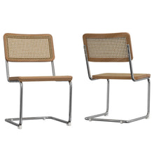 Load image into Gallery viewer, Solid Wood Dining Parsons Chairs (Set of 2) - Natural / Gray
