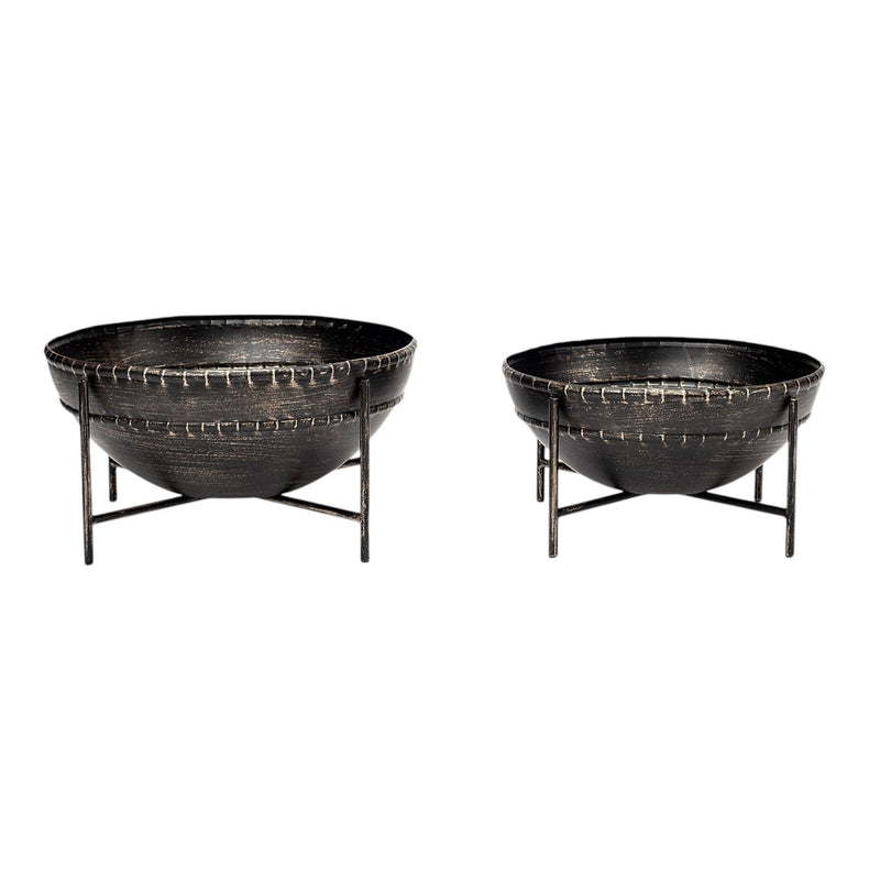 Decorative Bowl (Set of 2) (392174) - Black