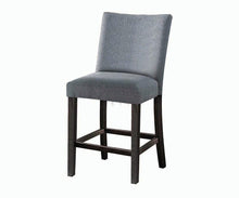 Load image into Gallery viewer, Fabric And Solid Wood Counter Height Bar Chairs (Set of 2) - Gray / Espresso

