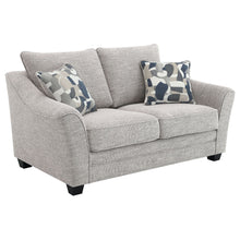 Load image into Gallery viewer, Lido - Upholstered Loveseat With Tapering Block Legs - Light Gray
