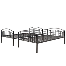 Load image into Gallery viewer, Twin Over Twin Metal Bunk Bed,Divided into Two Beds(Black){OLD SKU:MF280424AAB}
