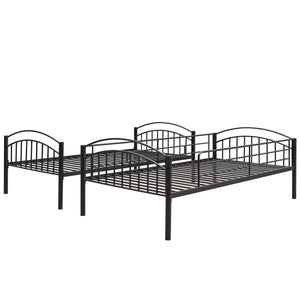 Twin Over Twin Metal Bunk Bed,Divided into Two Beds(Black){OLD SKU:MF280424AAB}