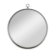 Load image into Gallery viewer, 34" Round Iron Framed Accent Mirror - Gold
