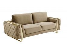 Load image into Gallery viewer, Sofa With Silver Legs - Beige

