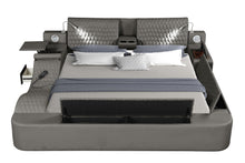 Load image into Gallery viewer, Zoya Smart Multifunctional Queen Size Bed Made with Wood in Gray
