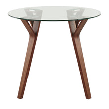 Load image into Gallery viewer, Folia - Mid-Century Modern Round Dinette Table - Walnut / Clear
