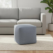 Load image into Gallery viewer, Boucle Pouf Ottoman - Blue
