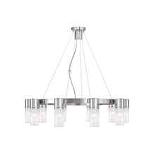 Load image into Gallery viewer, Ten Light Dimmable Chandelier With Shades - Silver
