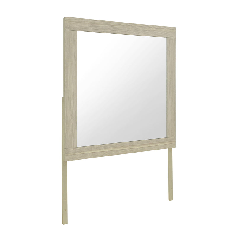 35" Square Frame Mounted Dresser Mirror - Natural