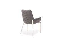 Load image into Gallery viewer, Upholstered Faux Leather Dining Room Arm Chair - Gray
