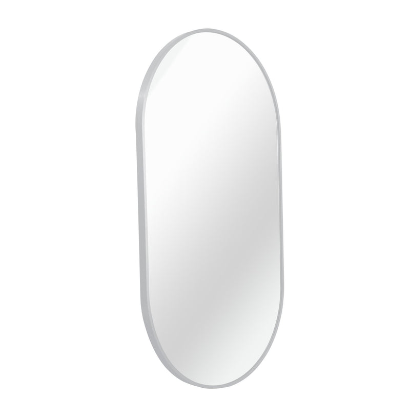 Aluminum Oval Framed Accent Mirror (756091) - Silver