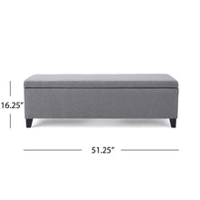 Load image into Gallery viewer, Contemporary Storage Ottoman Bench With Polyester Upholstery
