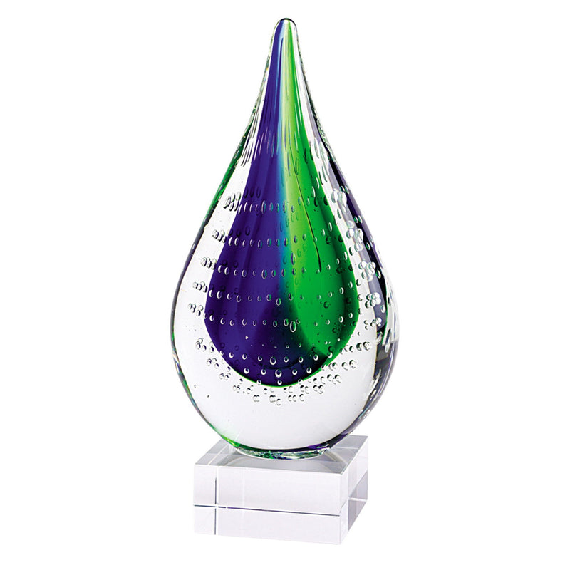 Murano Modern Abstract Tabletop Sculpture (376116) - Clear / Blue / Green