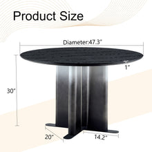 Load image into Gallery viewer, Round Dining Table With Cross Base, Modern Home Furniture
