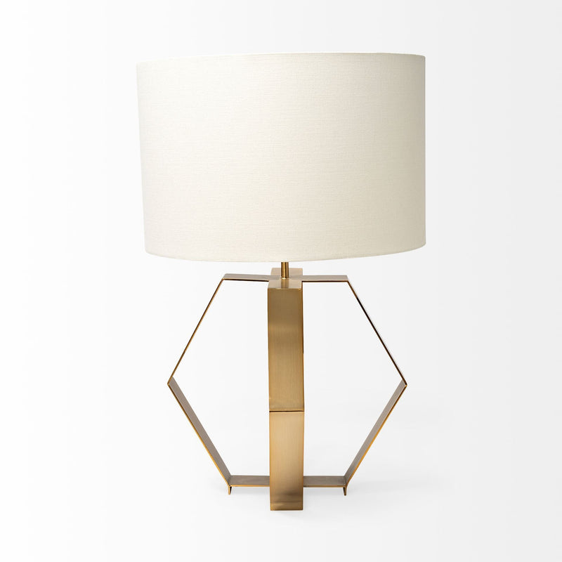 Geometric Design Table Lamp - Gold