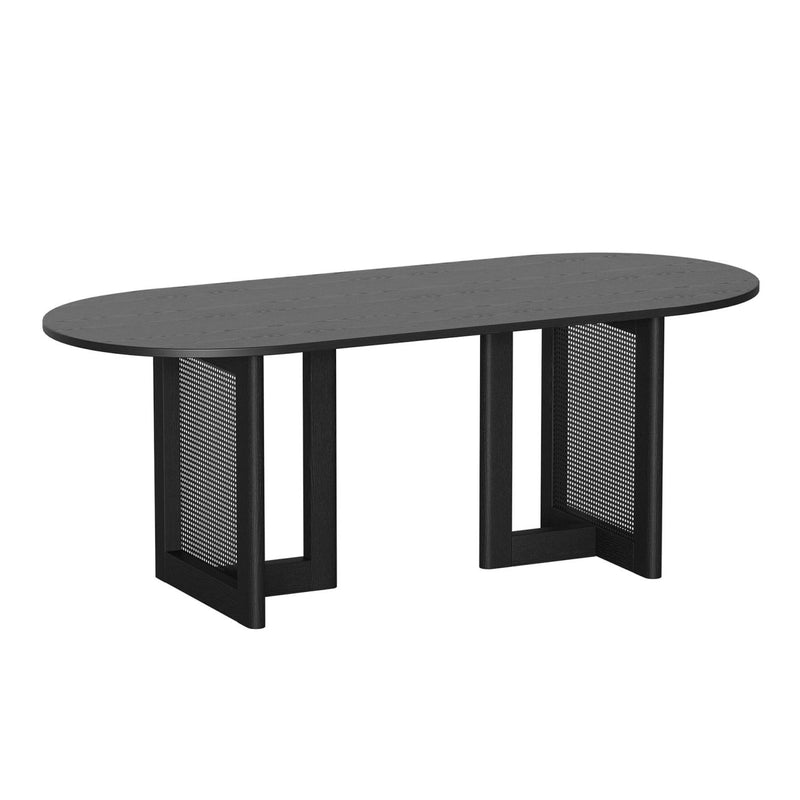 Wood Oval Bar Table (712264) - Black