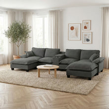 Load image into Gallery viewer, Modular Cloud Couch Sofa With Cup Holders &amp; Storage, USB Port
