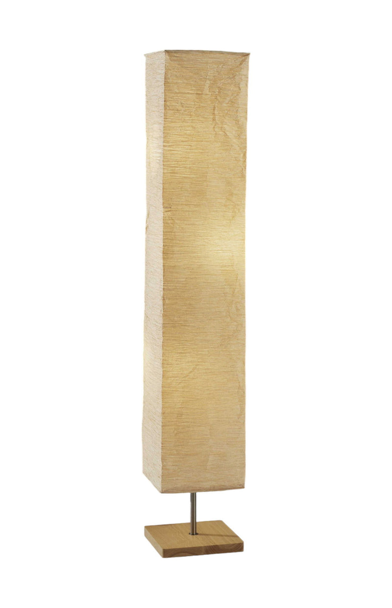 Wildside Paper Shade Floor Lamp With Wood Base - Natural