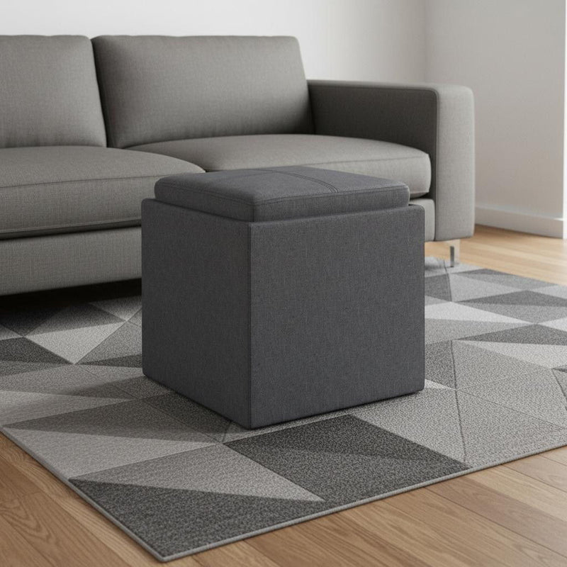 Storage Ottoman - Slate Gray