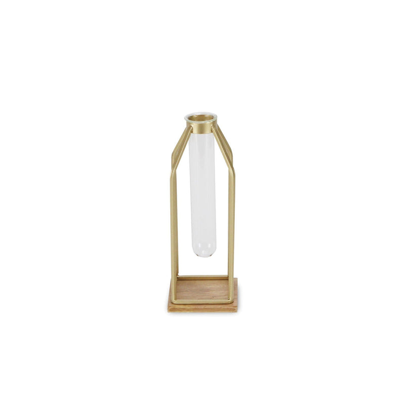 Test Tube Table Vase - Gold / Gold / Natural
