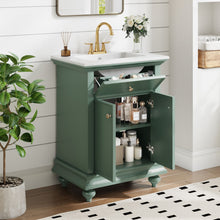 Load image into Gallery viewer, Modern Bathroom Vanity With Tip-Out Drawer And Soft-Close Hinges
