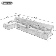 Load image into Gallery viewer, Oversized Sectional Sofa, Living Room Seating With Modular Design
