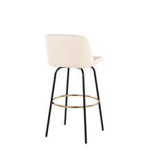 Load image into Gallery viewer, Toriano - Contemporary Fixed Height, Barstool With Swivel &amp; Round Footrest (Set of 2)
