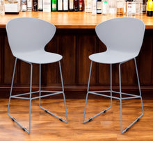 Load image into Gallery viewer, Low Back Counter Height Bar Chairs (Set of 2) - Gray

