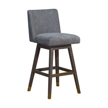 Load image into Gallery viewer, 30" Solid Wood Swivel Bar Height Bar Chair - Gray
