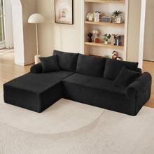 Load image into Gallery viewer, Modular Sectional With Arched Armrests, Includes 3 Back Cushions &amp; 2 Throw Pillows

