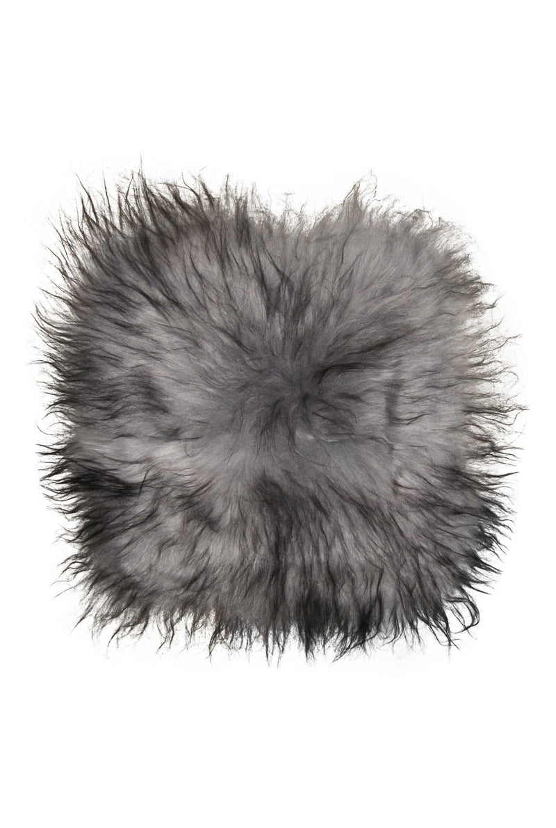 15" X 15" Sheepskin Solid Color Dining Chair Pad - Silver