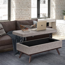 Load image into Gallery viewer, Owen - Lift Top Large Coffee Table Storage Ottoman, Mid Century Style
