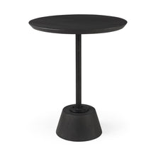 Load image into Gallery viewer, Solid And Manufactured Wood Round End Table - Black
