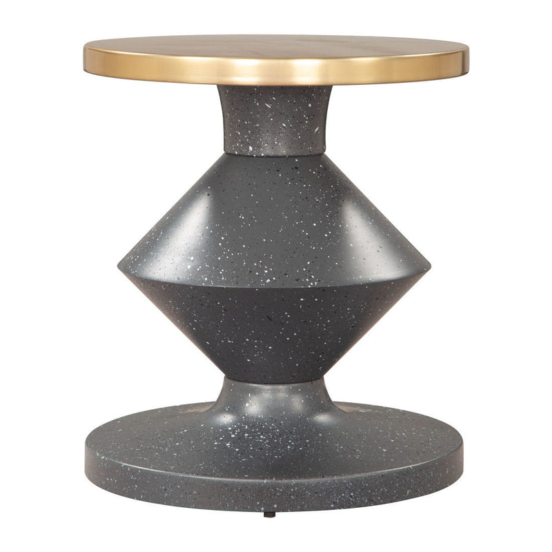 21" Iron Pedestal End Table - Gold