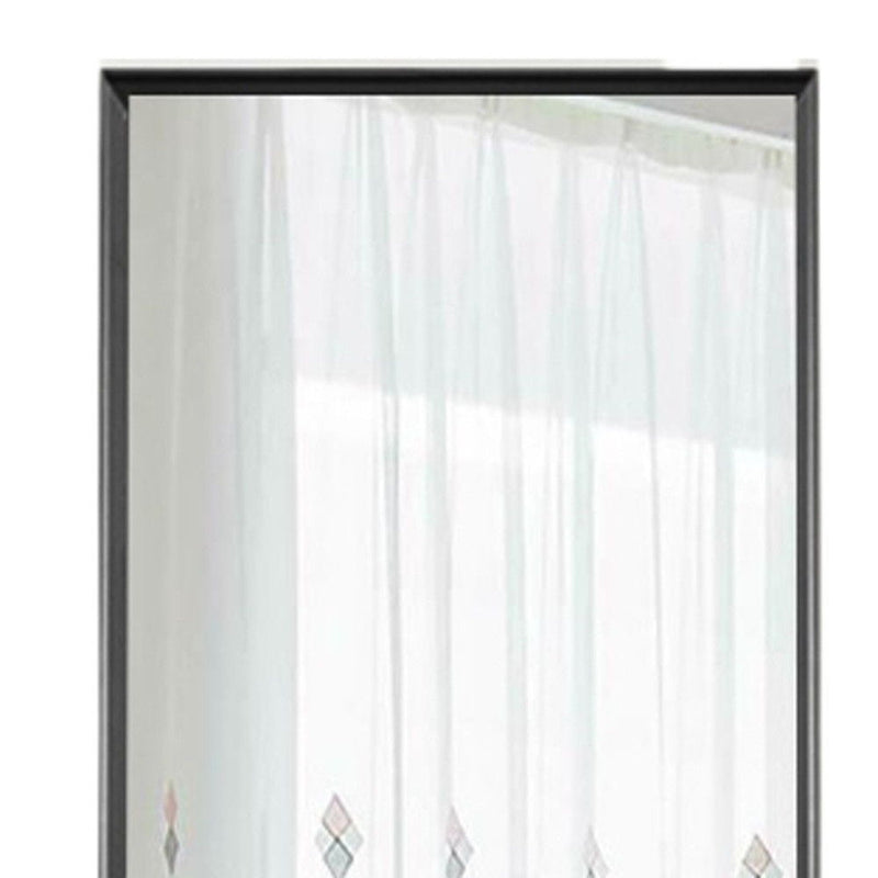59" Metal Framed Freestanding Standing Mirror - Black