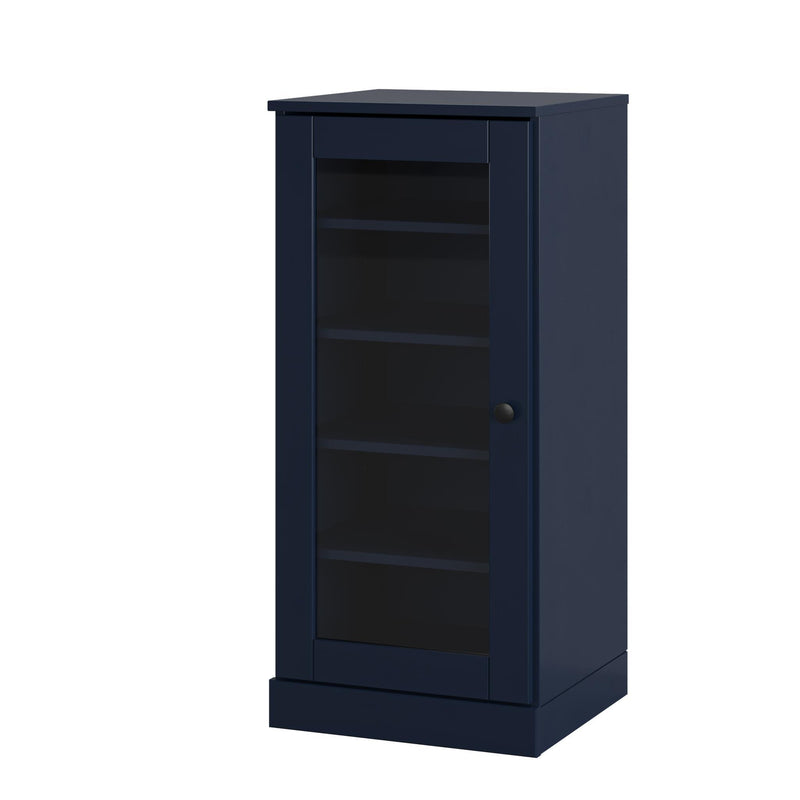 Ten Pair Solid Woodshoe Storage Cabinet (752255) - Navy Blue