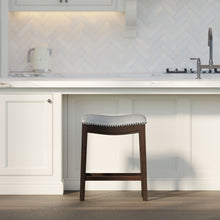 Load image into Gallery viewer, Modern Stool &amp; Nail Head Detailing
