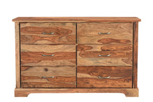 Load image into Gallery viewer, Solid Wood Live Edge Six Drawer Double Dresser - Brown
