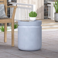 Load image into Gallery viewer, Outdoor Concrete End Table - Light Blue

