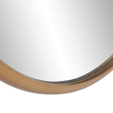 Load image into Gallery viewer, 20" Brass Round Metal Framed Accent Mirror - Antiqued
