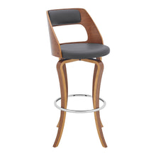 Load image into Gallery viewer, 39" Faux Leather Swivel Bar Height Bar Chair - Gray / Brown
