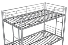 Load image into Gallery viewer, Metal Twin over Twin Bunk Bed/ Heavy-duty Sturdy Metal/ Noise Reduced Design/ Safety Guardrail/ 2 Side Ladders/ CPC Certified/ No Box Spring Needed
