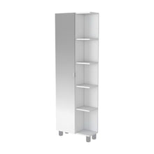 Load image into Gallery viewer, 62" Wood Accent Cabinet With Single Door - White
